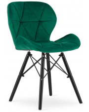 Zestaw 4 szt zielonych welurowych krzeseł - Zeno 6S w sklepie Edinos.pl