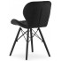 komplet czarnych tapicerowanych drewnianych nowoczesnych krzeseł zeno 6s