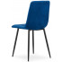 zestaw 4 krzeseł aksamitnych nowoczesnych niebieskich fabiola
