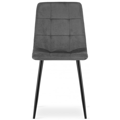 4 tapicerowane krzesła kuchenne ciemny szary fabiola