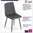infografika zestawu 4 szt eleganckich krzeseł kuchennych fabiola ciemny szary
