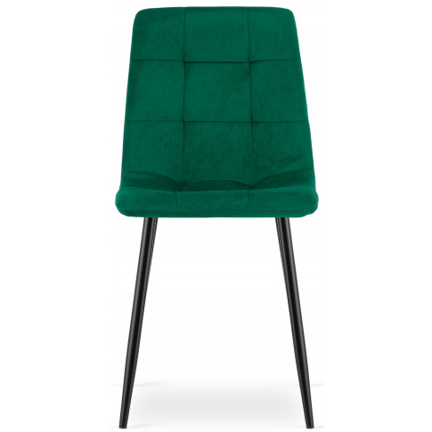 zielone welurowe krzesła metalowe do salonu gabinetu fabiola