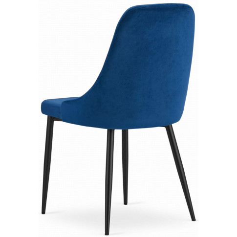 4x welurowe niebieskie krzesło jadalnia rodos