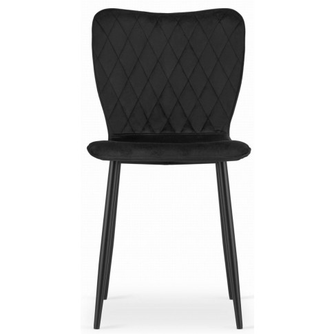4 aksamitne metalowe krzesła kuchenne czern keira