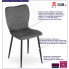 infografika zestawy 4 szt krzeseł aksamitnych metalowych keira ciemny szary