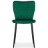 4 aksamitne krzesła welurowe ciemny zielony keira