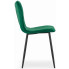 4 zielone welurowe krzesła tapicerowane keira