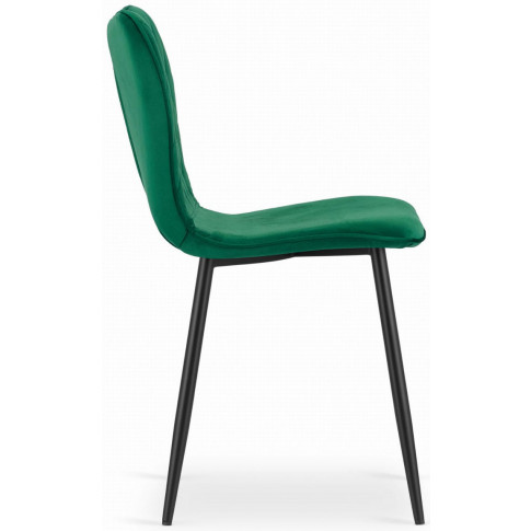4 zielone welurowe krzesła tapicerowane keira