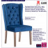 Infografika niebieskiego krzesła tapicerowanego z kolatka oksana do jadalni