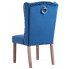 kobaltowe krzesło pikowane z kołatką kuchenne do jadalni oksana