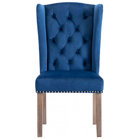 niebieskie krzesło welurowe tapicerowane oksana