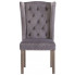aksamitne krzesło szare tapicerowane z kołatką salon jadalnia oksana