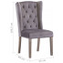 wymiary eleganckiego krzesła tapicerowanego do jadalni z kolatka szare oksana
