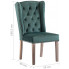 wymiary eleganckie krzesło tapicerowane z kolatka do jadalni ciemnozielone oksana