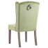 jasnozielone krzeslo do jadalni z kolatka drewniane tapicerowane oksana