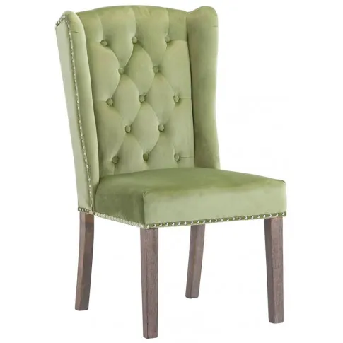 zielone miętowe krzesło kuchenne welurowe z kolatka oksana