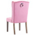 różowe welurowe krzesło do jadalni gabinetu salonu oksana