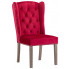 Welurowe krzesło pikowane do salonu czerwone wino - Oksana