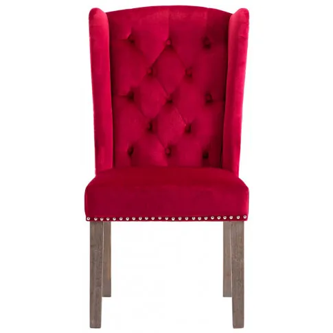 stylowe krzesło do jadalni z kołatką aksamit czerwone wino oksana