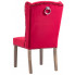 welurowe krzesło z kołatką i eleganckim pikowaniem do jadalni oksana czerwone wino