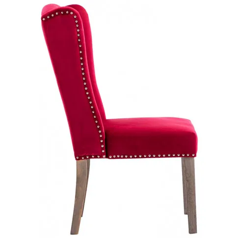 welurowe pikowane krzesło do jadalni z kołatką i nitami oksana