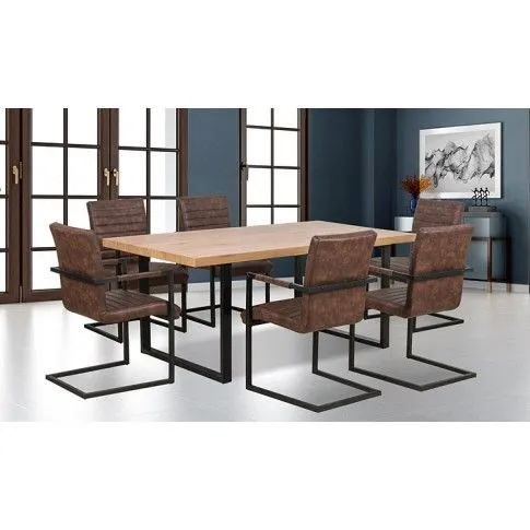 Zdjęcie brązowe krzesło loftowe Belix | Edinos.pl