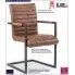 Fotografia Krzesło industrialne Dimon - brązowe z kategorii Pracownia i biuro