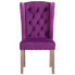 fioletowe krzesło pikowane z kołatką do jadalni oksana