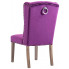 fioletowe krzeslło welurowe pikowane z kolatka do jadalni oksana