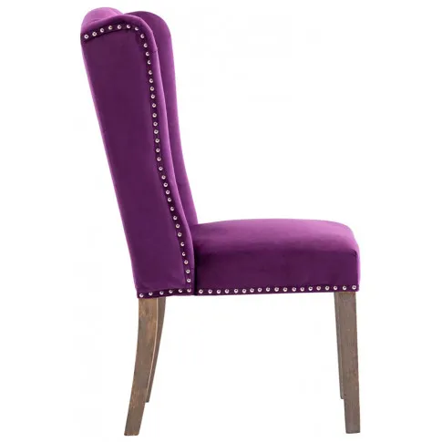 tapicerowane krzeslo welurowe do jadalni z kolatka oksana fiolet