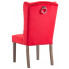 czerwone drewniane aksamitne krzesło z kołatką oksana