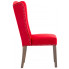 czerwone krzesło z kołatką zdobione nitami oksana
