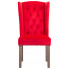 krzesło tapicerowane z kołatką do jadalni czerwone oksana