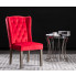 wizualizacja czerwonego pikowanego krzesła z kołatką do eleganckiej jadalni oksana