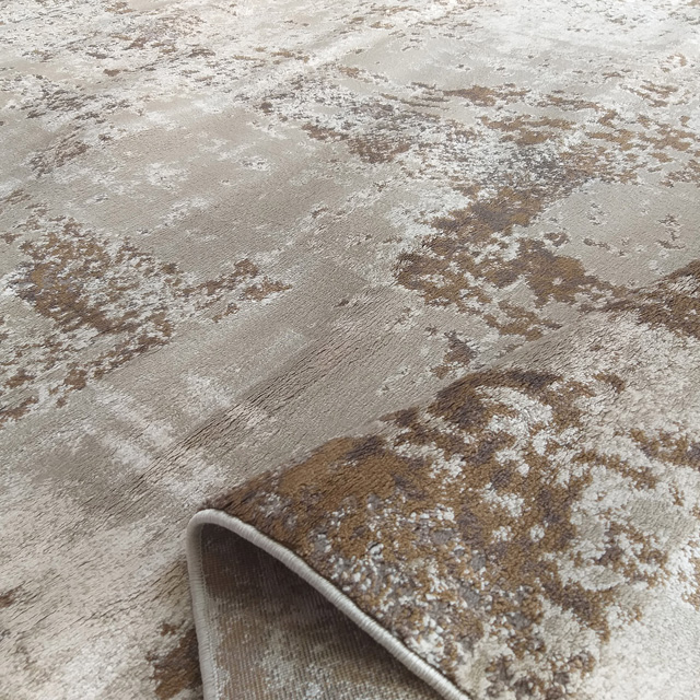 Prostokątny beżowy dywan pokojowy Zilo 5X