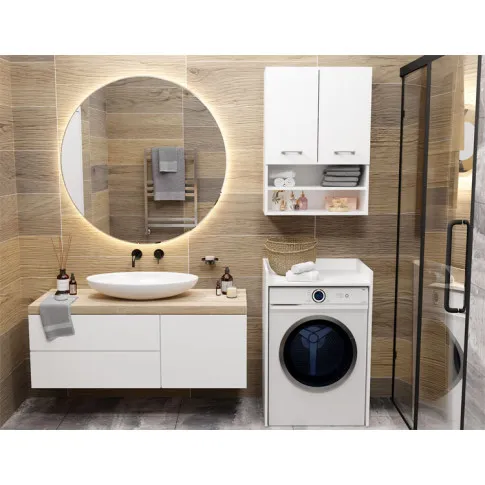 Wizualizacja białego słupka pralniczego Asta