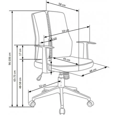 Szczegółowe zdjęcie nr 4 produktu Fotel obrotowy Ilia - czarny
