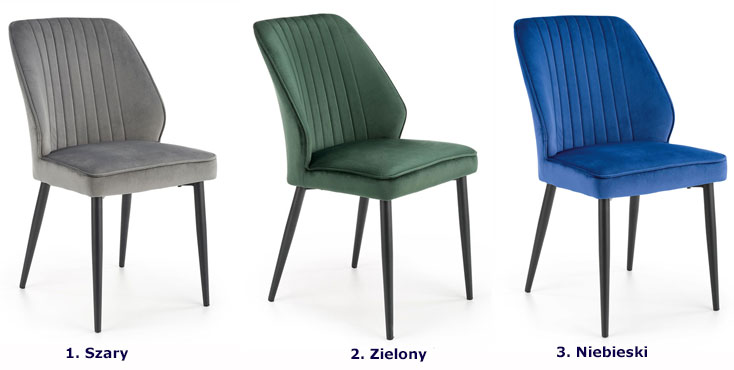 Kolory pikowanego krzesła glamour Agaro