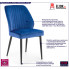 Welurowe niebieskie krzesło Arsin