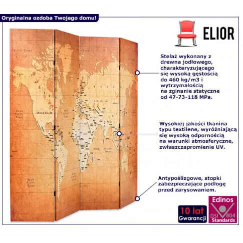 Nowoczesny parawan Torrus 160x170