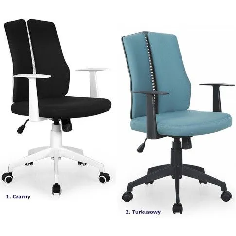 Zdjęcie fotel obrotowy Ilia - turkusowy | Edinos.pl
