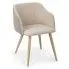 Zdjęcie produktu Krzesło tapicerowane Mervex - beżowe.