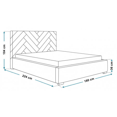 Wymiary tapicerowanego łóżka 160x200 Nilan