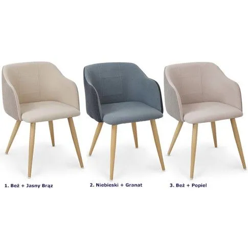 Szczegółowe zdjęcie nr 4 produktu Krzesło kubełkowe z printem Limer - niebieskie