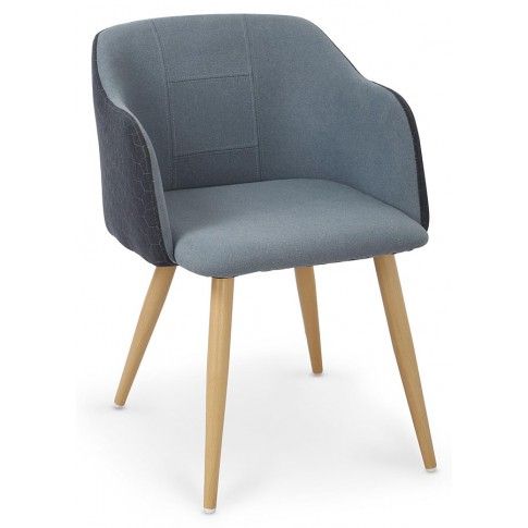 Zdjęcie produktu Krzesło kubełkowe z printem Limer - niebieskie.
