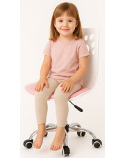 Biało-różowe krzesło do biurka dla dziewczynki - Selva w sklepie Edinos.pl