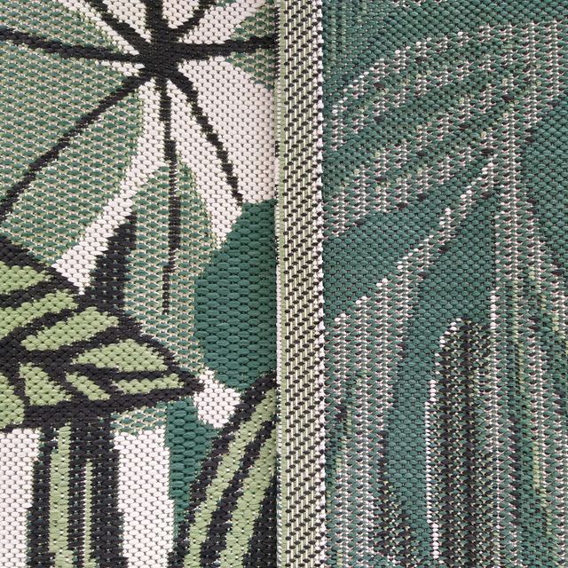 Sznurkowy nowoczesny dywan z motywem liści Hanis