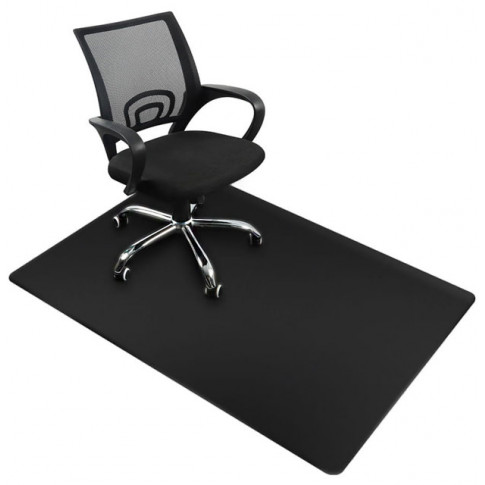 wizualizacja czarnej maty ochronnej pod krzeslo do biurka biuro gabinet pokoj uczna sefis