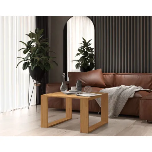 wizualizacja salonu z wykorzystaniem kwadratowej lawy kawowej nowoczesnej juwis 3x