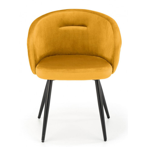Żółte krzesło kubełkowe Vente